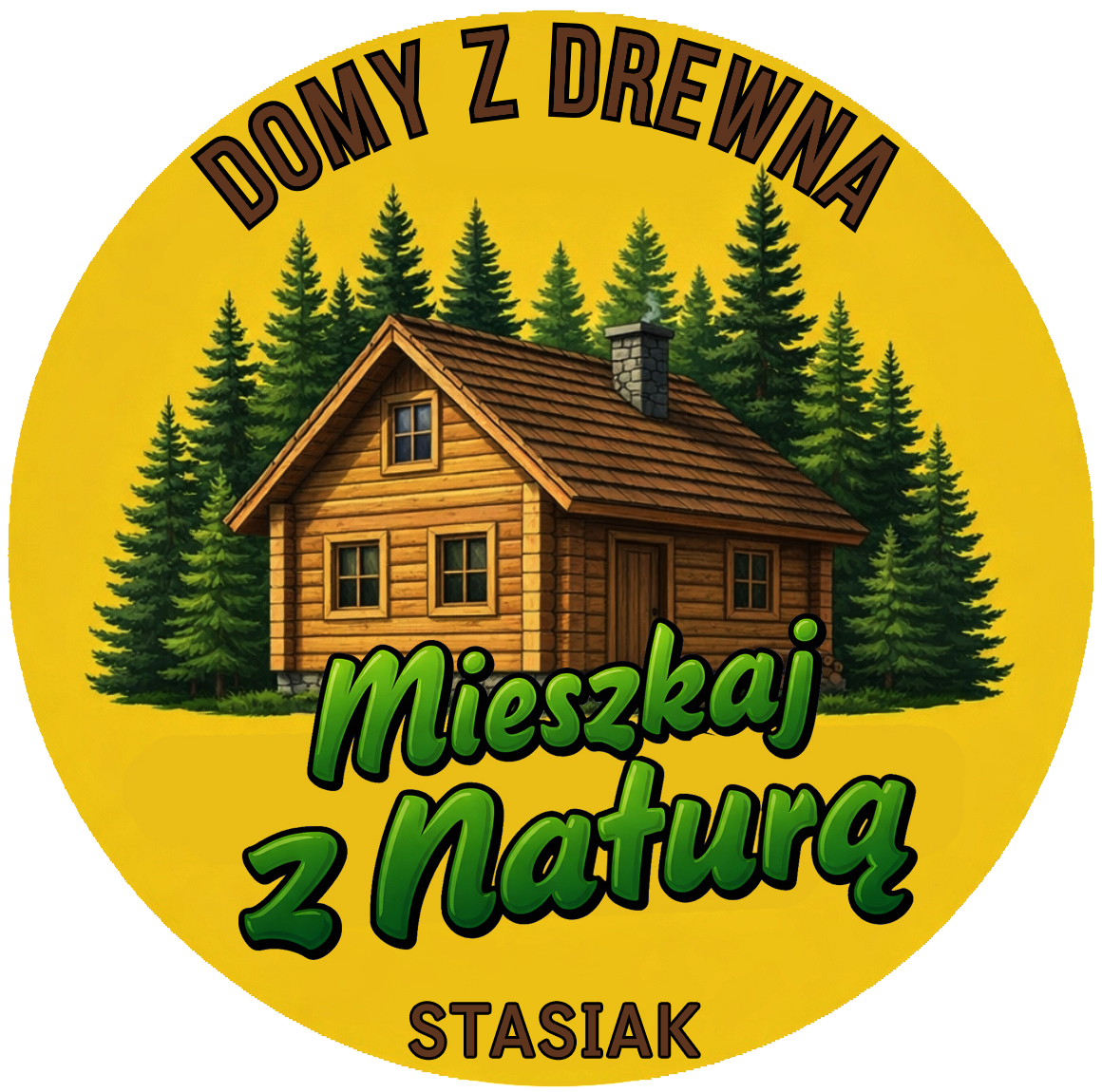 Logo Tartak-Stolarnia Stasiak – budowa domów z bali i ekologiczne domy z drewna na Mazurach.